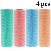 JUSTDOLIFE 100PCS Cleaning Cloth Disposable Multipurpose Nonstick Dish Towel Cleaning Towel