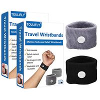 Travel Wristbands,Travel Motion Sickness Relief Wrist Band,Natural Nausea Relief,4-Pair
