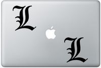 Death Note L Anime FlashDecals0143 Set Of Two (2x) , Decal , Sticker , Laptop , Ipad , Car , Truck