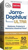 Ultra Jarro-Dophilus, 50 Billion Probiotic Organisms Per Capsule, for Intestinal/Digestive Health, 60 Veggie Caps (Cool Ship, Pack of 3)