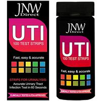 JNW Direct UTI Test Strips - 100 Urinary Tract Infection Urine Test Strips Kit for Women and Men, Medical Grade, Discreet Accurate Test at Home, Free App & Ebook Included