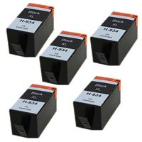 Amsahr H-934XLBK(C2P23AN)-5CT HP 934XL, Officejet Pro 6220, Remanufacture Replacement Ink Cartridges, Black