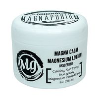 Magnesium Lotion Unscented 8 oz Magna Calm - Now with all Organic Oils Including Hemp! - Over 275 mg/tsp of Zechstein Seabed Magnesium Minerals (Unscented)