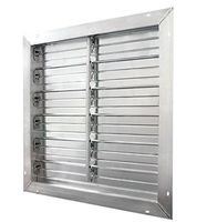 J&D Manufacturing VRSG36A-PS Aluminum Intake Power Shutter, 36" x 36" Double Panel