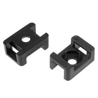 uxcell Cable Tie Mount Base Saddle Type Wire Holder Nylon 9mm Hole Width Black 20Pcs