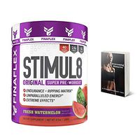 Finaflex Stimul8 Pre-Workout Powder, Watermelon, 8.5 Oz Extreme Energy, Optimum Pre Workout for Men & Women, Nutrition Supplement Drink, Best Pre Workout Supplements for Ripped Muscle, Plus E-Book