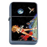 Silver Flip Top Oil Lighter Vintage Poster D-066 Sexy Sci-Fi Space Movie Poster