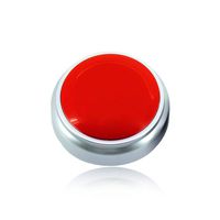 Sound Button- 30 Seconds Custom Recordable Talking Button-Record & Playback Your Own Message-Quality Voice Sound Recorder-Answer Buzzer (RED+Sliver)