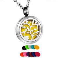 HooAMI Tree of Life Aromatherapy Essential Oil Diffuser Necklace Locket Pendant