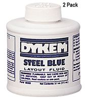Dykem 80300 Steel Blue Layout Fluid, Brush-in-Cap 4oz (2 Pack)