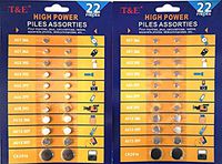 Button Cell Batteries (Pack of 44 Assortment)