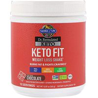 Garden of Life, Dr. Formulated Keto Fit Weight Loss Shake, Chocolate, 12.87 oz (365 g)
