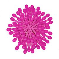 B-KIND Party Pack 100 Count Cutlery Durable Heavy-Weight Bio-Based Disposable Spoons for Camping, Picnics, Parties, and Wedding (Pink)