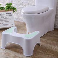 Bathroom Stool Squat Toilet Footstool Anti-Slip Mat Bathroom Assistant Foot Pad To Constipation Pile,Lightgreen