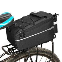 Lixada Insulated Trunk Cooler Bag for Warm or Cold Items,Bicycle Rear Rack Storage Luggage,Reflective MTB Bike Pannier Bag (Black)