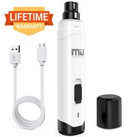 MIU COLOR Nail Grinder for Dogs, Rechargeable Dog Nail Trimmer, 2-Speed Powerful Electric Pet Nail Grinder Painless Grooming Smoothing for Small Medium Large Dogs Cats(New Version)