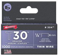 1/4" STAPLES F/STAPLE GUN TACKER 1000/PK