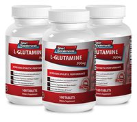 L glutamine powder - L Glutamine 500mg - Improves metabolism (3 Bottles - 300 Tablets)