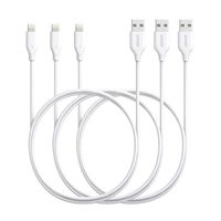 [3 Pack] Anker Powerline Lightning Cable (3ft) Apple MFi Certified - Lightning Cables for iPhone Xs/XS Max/XR/X / 8/8 Plus / 7/7 Plus, iPad Mini / 4/3 / 2, iPad Pro Air 2 (Renewed)