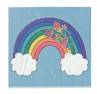60 Counts Creativite Funny Disposable Napkins for a Wedding or Tea Party Creative Napkins(Rainbow)