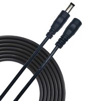 Liwinting 2m/6.56Feet DC Power Extension Cable 2.5 mm x 5.5 mm Male to Female Connector, DC Power Cord Extension Cable for Power Adapter, 12V CCTV Wireless IP Camera, Monitors - Black