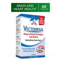 Terry Naturally Vectomega - 292 mg Omega-3, 60 Tablets - Fatty Acid & Phospholipid Peptide Complex from Salmon, Supports Heart & Brain Health - Non-GMO, Gluten-Free - 60 Servings
