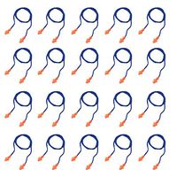 Bleiou 20 Pairs Soft Silicone Corded Ear Plugs Reusable Earplugs Sleeping Hearing Protection Ear Plugs