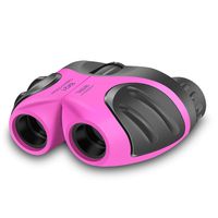 JRD&BS WINL Binoculars Toys for Children,Birthday Gifts for 4-9 Old Year Girls for Outdoor Play,5-12 Old Year Girls Boys Presents,Best Gift for Kids Hunting,Learning (Pink)