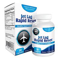 Jet Lag Rapid-Reset: Travel Relief Remedy Supplement Pills - Prevention Complex - Natural Jet Lag Supplements - Formula - 30 Capsules