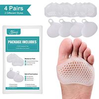 Metatarsal Pads Ball of Foot Cushion for Men Women Forefoot Rapid Pain Relief Mortons Neuroma Callus (White)
