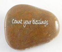 Count Your Blessings Engraved River Rock