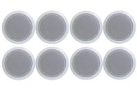 8) NEW PYLE PDIC81RD 8" 2000W Round Wall And Ceiling Home Audio Speakers