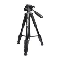 Huepar Lightweight TPD14 56" Adjustable Laser Level Tripod with 3-Way Swivel Pan Head, Quick Release Plate with 1/4" Screw Mount, Bubble Level, Multi-function Hook and 5/8" UNF Adapter Nut