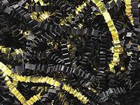 Crinkle Cut Gift Shred Filler - 10 LB - Black and Gold