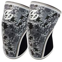 Knee Sleeves (1 Pair), 7mm Neoprene Compression Knee Braces, Great Support for Cross Training, Weightlifting, Powerlifting, Squats, Basketball and More (Grey Camo, Small)