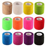 Non-Woven Self-Adhesive Nail Bandage Breathable Elastic Bandage, Pet Elastic Bandage, Wrist and Ankle Self-Adhesive Tape, Various Colors (12 per Pack, Size 5 cm * 4.5 m)