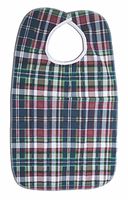 Essential Medical Supply Deluxe Plaid Bib with Vinyl Back, 18 Inch X 30 Inch