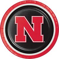 Club Pack of 96 NCAA University of Nebraska Disposable Premium Strength Paper Dinner Plates 9"
