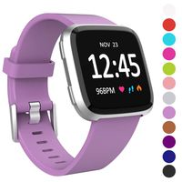Humenn Bands Compatible with Fitbit Versa/Versa 2/Versa Lite/SE, Silicone Adjustable Replacement Classic Accessory Wristband Fitness Straps for Women Men