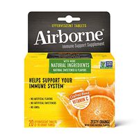 Airborne Airborne Zesty Orange Effervescent Tablets (20 Count), Immune Support Supplement, Zesty Orange, 20 Count
