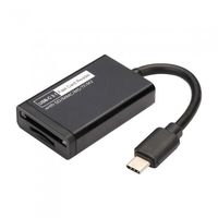 Mini USB 3.1 Type-C TF SD Card Reader - Black