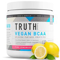 Truth Nutrition Fermented Vegan BCAA Powder- 2:1:1 Ratio All Natural Branched Chain Amino Acids for Energy, Muscle Building, Post Workout Recovery and Endurance (Pink Lemonade, 30 Servings)