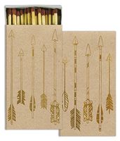 HomArt Large Decorative Gold Foil Arrows Candle and Fireplace Wood Matches (Set of 2)