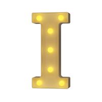 YOUZONE LED Marquee Letters LED Letter Lights Alphabet Light Up Sign Decoration Letters A - Z Symbol & for Wedding Birthday Party Battery Powered Christmas Lamp Night Light Home Bar Decoration (I)