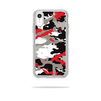 MightySkins Skin Compatible with OtterBox Symmetry iPhone XR Case - Red Camo | Protective, Durable, and Unique Vinyl Decal wrap Cover | Easy to Apply, Remove, and Change Styles | Made in The USA