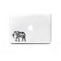(2X) StickAny Laptop Series Elephant Tribal Sticker for MacBook Pro, Chromebook, Surface Pro, and More (Black)