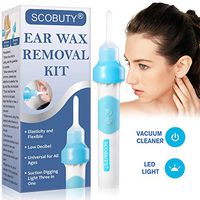 Ear Wax Removal Kit, Ear Wax, Earwax Remover, Electric Earwax Removal Tools, Vacuum Ear Cleaners, Soft Silicone Automatic Earwax Removal Kits with LED Light
