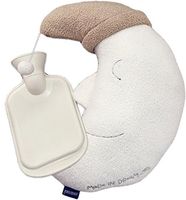 Happy Lily 500ml Classic Rubber Hot Water Bottle with 1 Cute Moon Cover, White, Hot & Cold Therapies, Great for Pain Relief/ hot heat- Best Gift for Christmas
