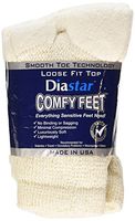 Diastar Comfy Feet Diabetic Socks, Tan, 6-8, 3 pack