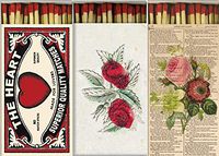Decorative Match Boxes Valentines Day Love Long Matches Great for Lighting Candles, Grills, Fireplaces and More | Set of 3 Large Match Boxes